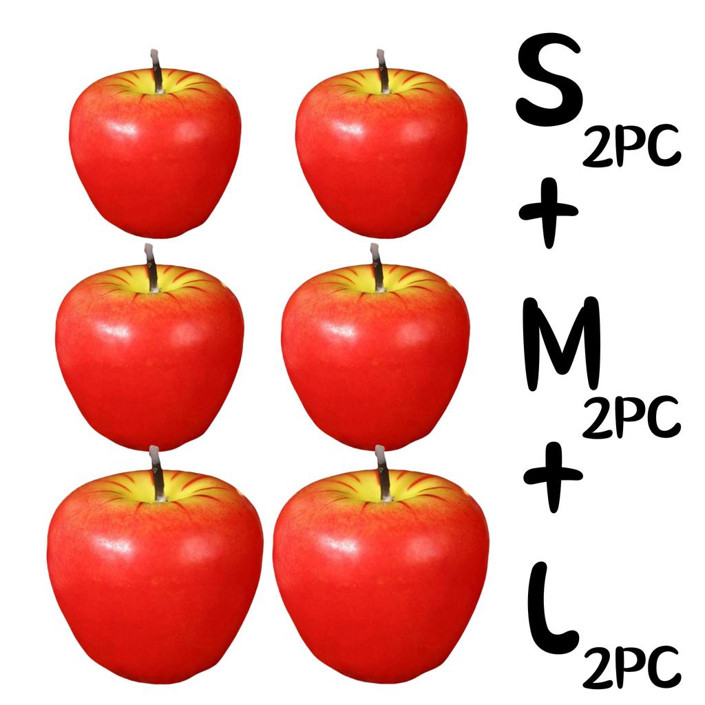 1/12pcs Apple Shaped Scented Candles Long-Lasting Smokeless Fragrance Candle Set for Christmas New Year Decor Aromatherapy Gift