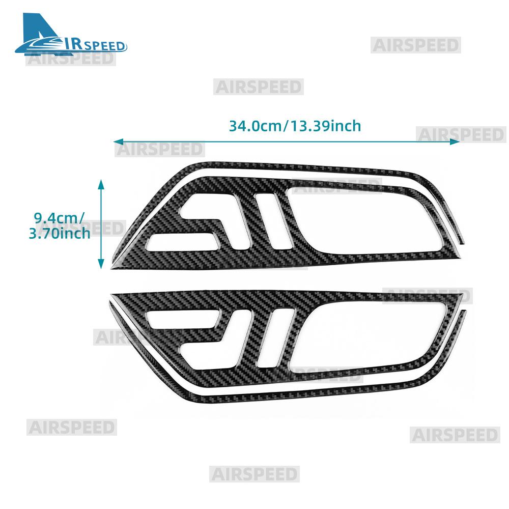 Real Soft Carbon Fiber Trim Sticker For Mercedes Benz SLK R172 2011-2014 2015 2016 SLC 2016-2020 Car Inner Door Handle Frame