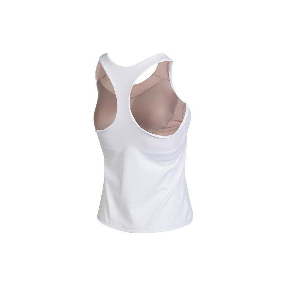 Nike Tank Tops Women's White Collarless Thin Straight Fit DV9898-100