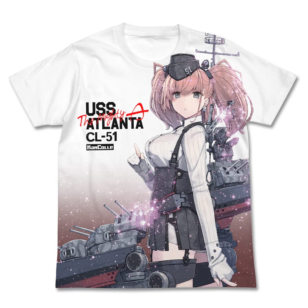 COSPA KanColle Atlanta Full Graphic T-Shirt White S
