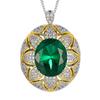 Jewelry Hot Color Treasure Set Ring Necklace Red Blue Emerald Flower Design Women's Luxury