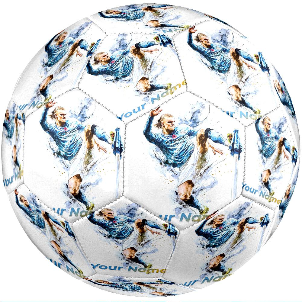Erling Haaland Moda Taglia 5 Calcio Resistente all'Usura Antiscivolo Pallone da Calcio Per Allenamento Sportivo Uso Ricreativo