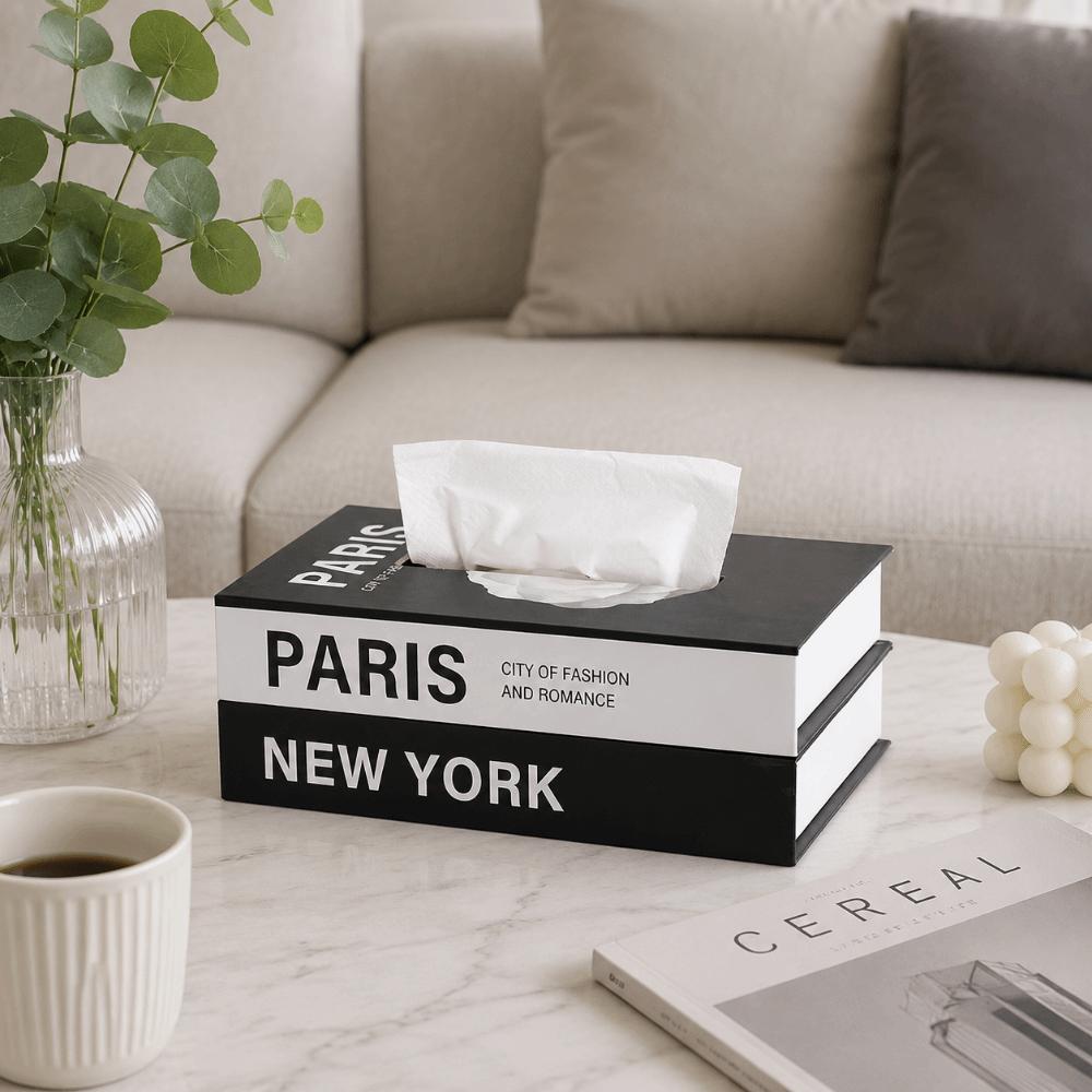 Luxury Book Style Tissue Box Ornaments Napkin Holder Case Organizer Paper Box  Home Decoration