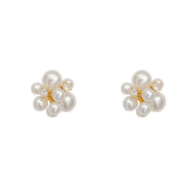 Elegante Süßwasserperlen-Ohrstecker für Damen - Trendig, Schlicht, Feenhafter Stil