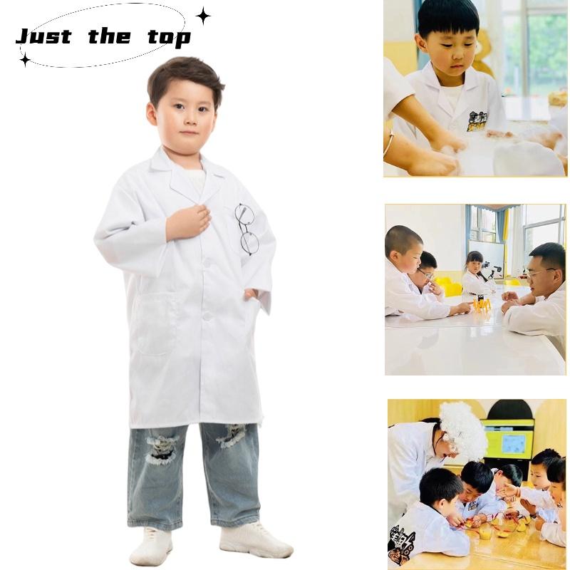 Kinderlaborkittel für Rollenspiele und wissenschaftliche Experimente Feuchtigkeitsableitende Baumwolle