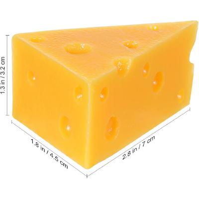 Fake Käsemodell:Künstlicher Käse Lebensmittel Spielessen Modell Realistisches Falsches Essen für Küchendekoration Fotografie Requisite