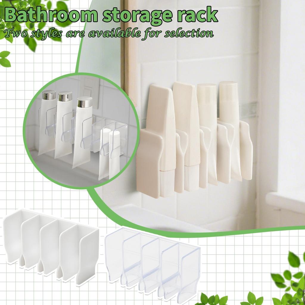 Shelf Without Punching Wall Mounted Toothpaste Shelf Multifunctional Cosmetic Shelf