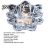 Multi-layered Lotus Candle Holder Crystal Flower Tealight Holders Glass Tea Light Candlestick Decor Durable with Deep Grooved Plate Multifunctional