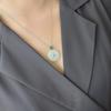 Hotan Jade S925 Silver Inlaid Safety Clasp Pendant Necklace