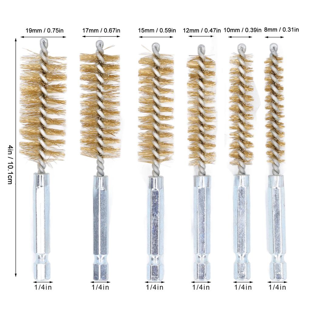 Stainless Steel/Copper/Nylon Brush Wire Tube Machinery Cleaning Brush Rust Cleaner Washing Polishing for Electric Drill Driver
