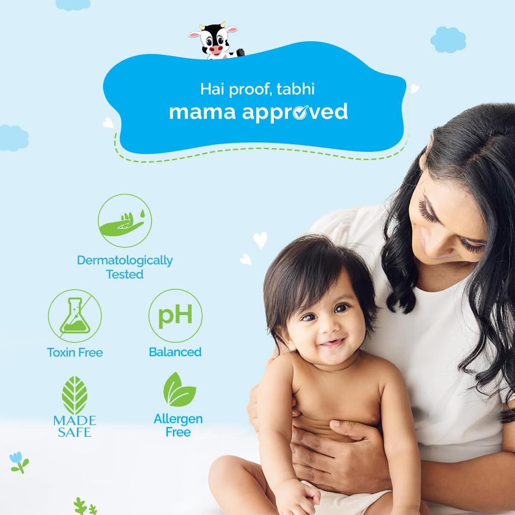 Mamaearth Milky Soft Baby Wash & Shampoo 400ml – 2-in-1 Tear-Free Body Wash With Oats Milk Calendula for Gentle Moisturizing
