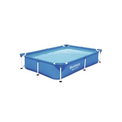 BESTWAY Bestway Rectangular Tubular Above Ground Pool Bestway Steel Pro 221 X 150 X 43 Cm Blue