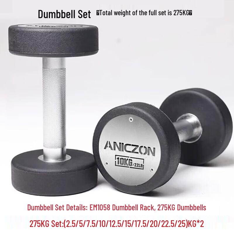 TEZEWA Rubber Coated Dumbbell Set