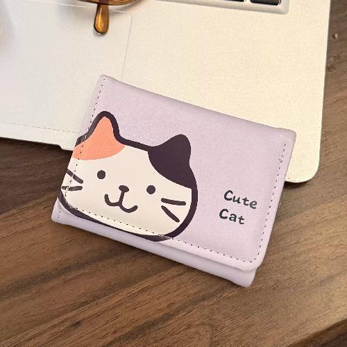 

Women s Wallets New Cartoon Cat Kawaii Cute Fashion Small Card Bags Portable Large Capacity Coin Purses Girl Money Bag