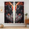 2 Panels The Fierce Tiger Under The Red Sun Curtains   Versatile Design Suitable for Any Style   Creating a Peaceful Living Space