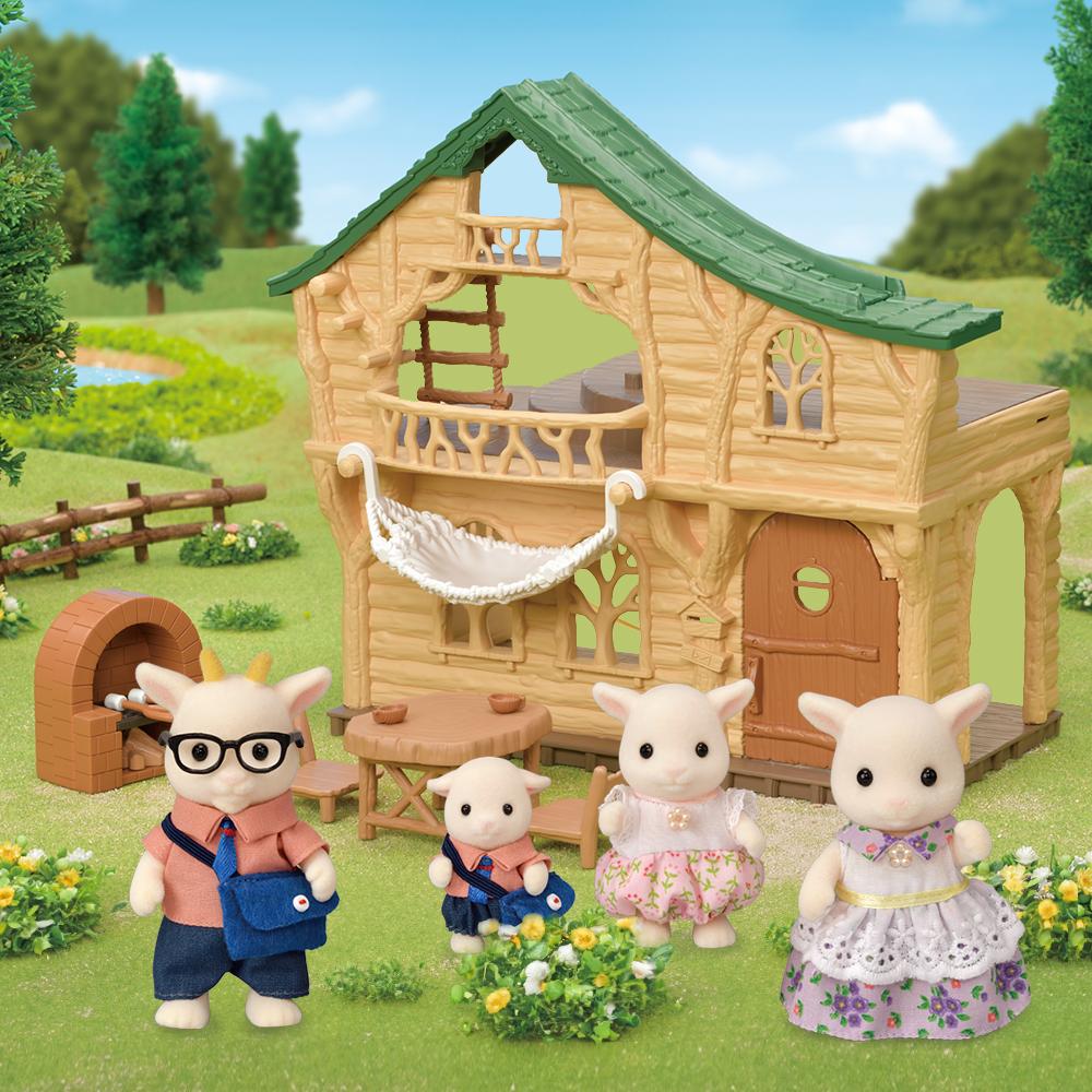 [toytron] Sylvanian Families 5451 Lakeside Cabin & 5622 Goat Family Bundle
