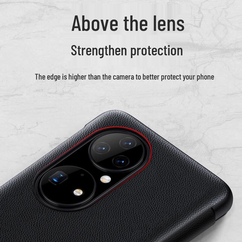 Huawei Faux Leather Smart Window Flip Phone Case