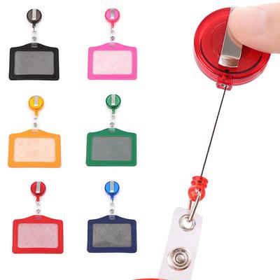Office Supplies PU Leather Credit Card Holder Badge Case ID Card Holder Protective Shell Office Supplies
