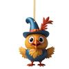 Turkey Cartoon Adorable Acrylic Car Ornament For Joyful Holiday Decor Tree