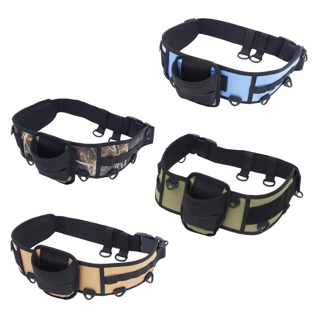 Fishing Fighting Waist Belt Rod Holder, Multiple Hooks, Professional Lightweight for Outdoor, Fishermen, Hiking Boat Fishing,