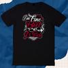 I'M FINE GRAPHIC BLACK UNISEX MEN Girl Round Neck Short Sleeve T-Shirt T1