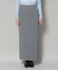 Nano Universe Jacquard Knit Tight Size Women's Lamé Skirt, S, 020, Gray, 669-5230317
