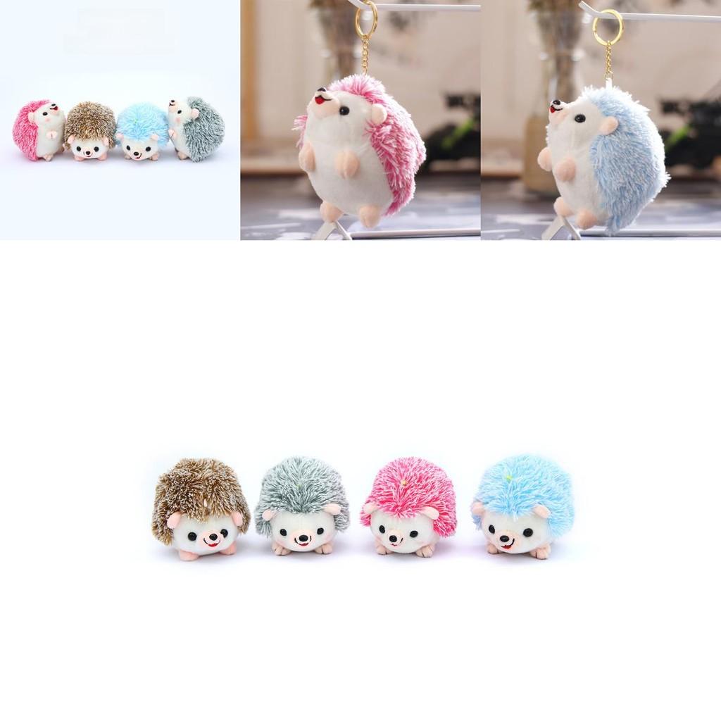 Adorable Hedgehog Plush Toy Soft Stuffed Keychain Doll Cute Small Animal Gift