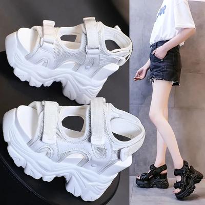 Mode High Heels Sandalen Damenschuhe Neu Sommer Keile Höhe Erhöhend Damen Sandale Plateau Klobige Schuhe Sandalias Mujer