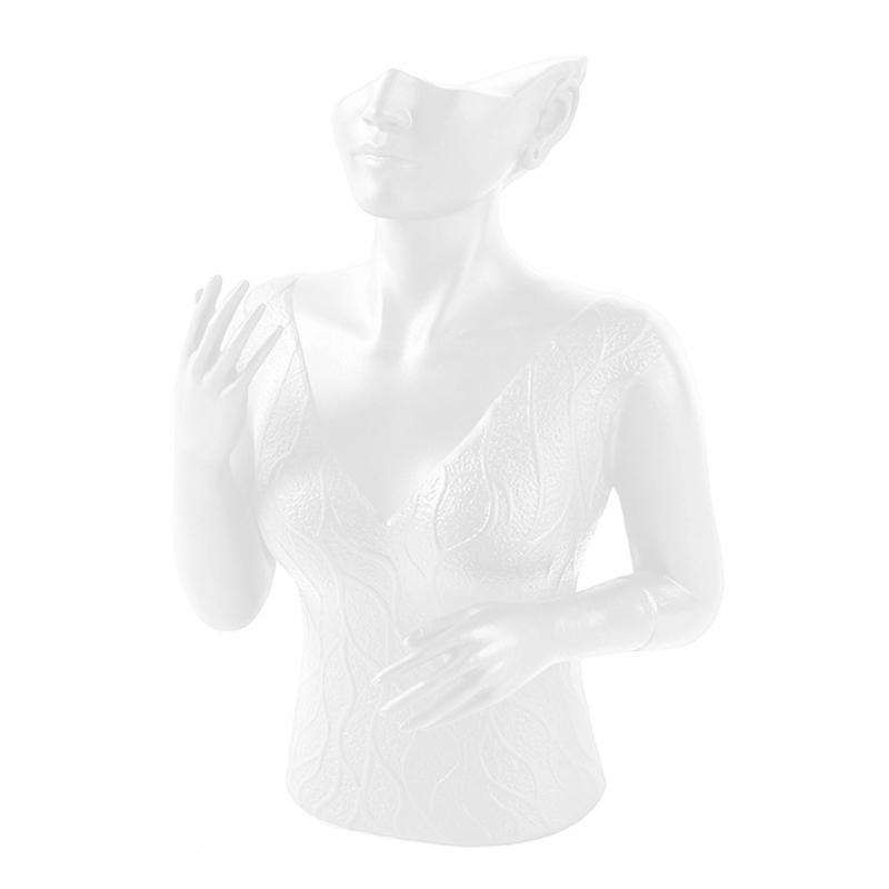 Portable Head Bust Stand Mannequin Decorative Head Mannequin Bust Organizers For Jewelry Display In Retail Settings белый