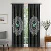 Set Of 2 Colorful Mandala Butterfly Pattern Printed Curtains Window Decorations Home Room Made Polyester