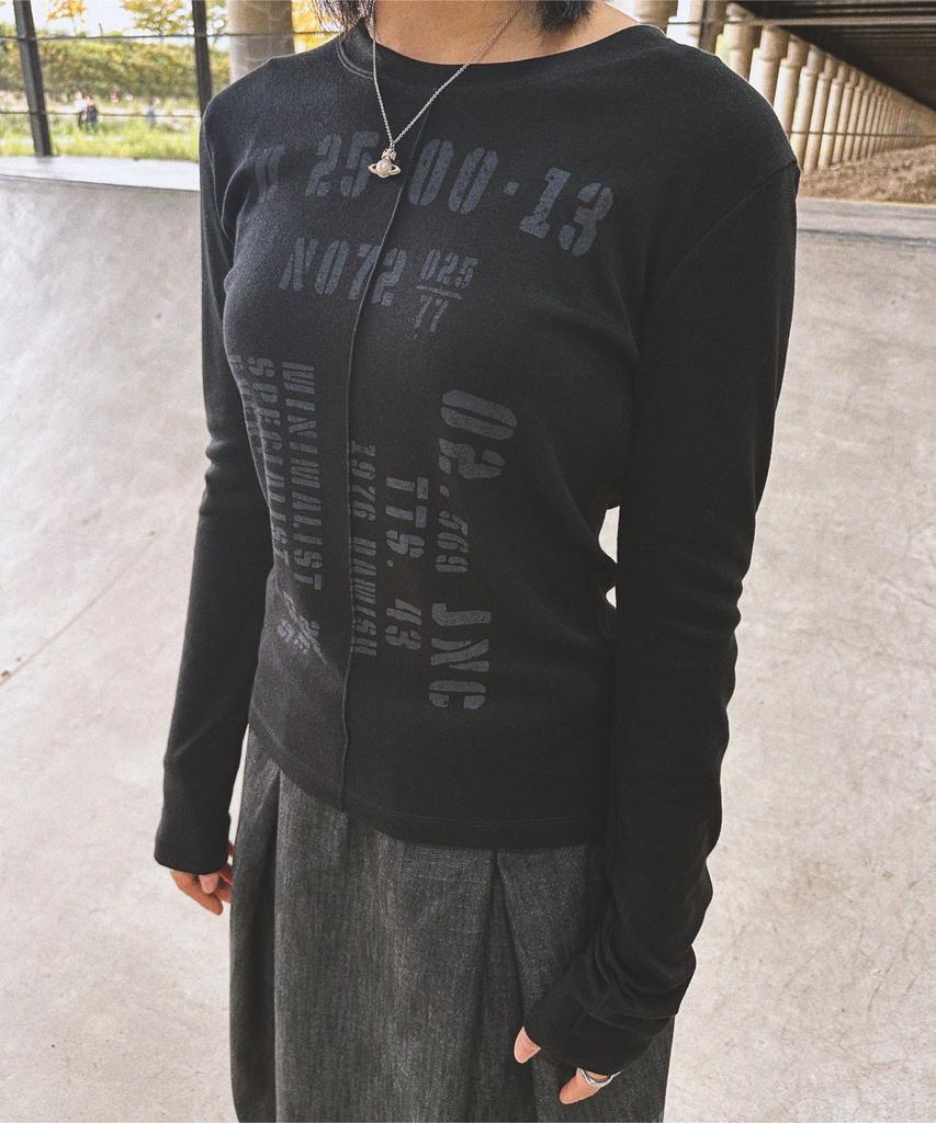 Damiswi Stencil Numbering Long Sleeve_Black