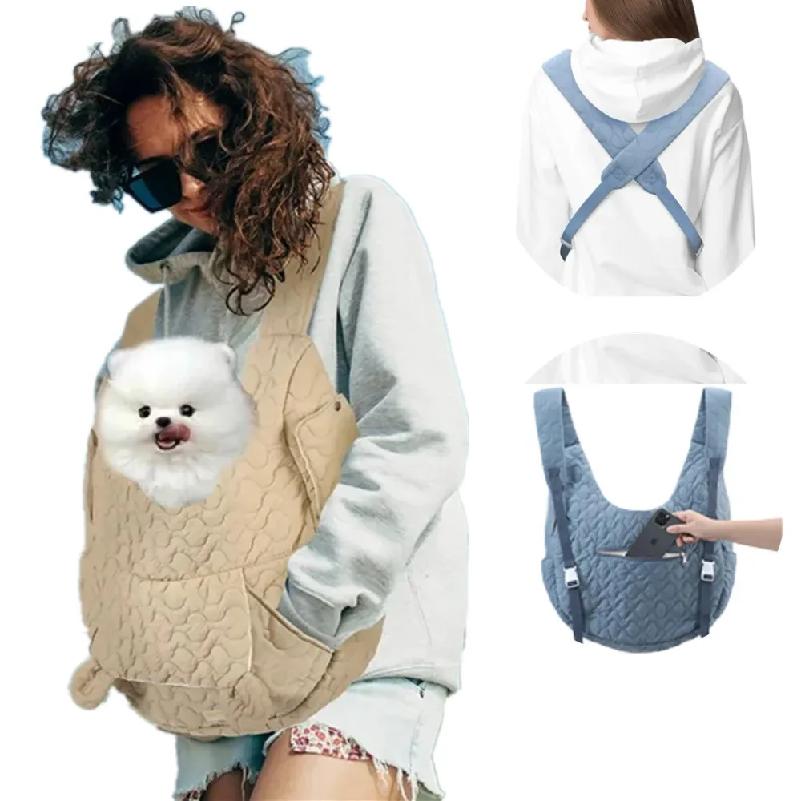 Soft Dog Carrier Cat Backpack Extra Large Capacity Pet Chest Bag Dog and Cat Outdoor Bag Waterproof and Wind Resistant Portable
