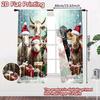 2pcs 2D Flat Printing Merry Christmas Popular Curtains Farm Animals Celebrate Christmas Polyester Without Electricity Festive