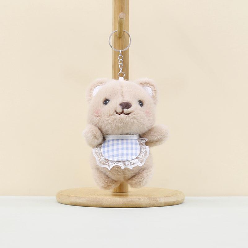 Ultra Soft Short Plush Bear Keychain Adorable Stuffed Animal Toy For Bags
