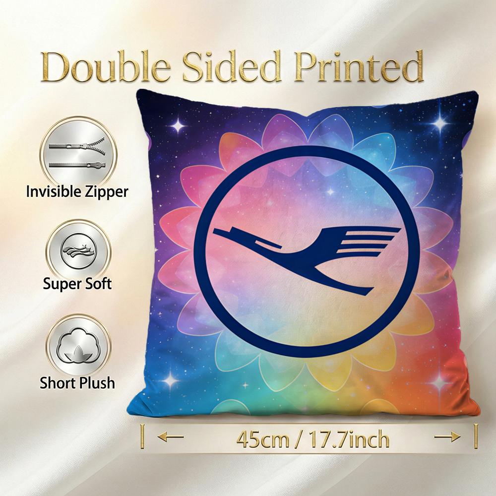 Brand Lufthansa Cushion Cover 1Pcs Decorative Covers Soft Cushion Case For Sofa Couch Decor 40X40 45X45 Pillowcases