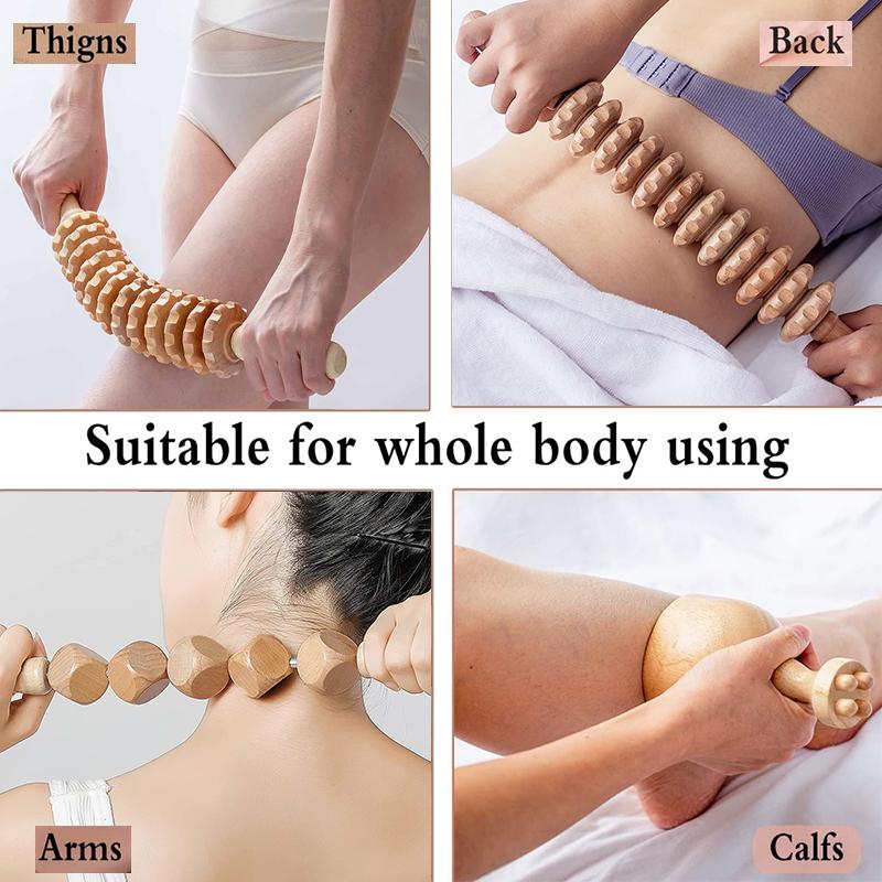 Professional Wood Therapy Massage Tools For Body Shaping Anti Cellulite Lymphatic Drainage Waist Sculpting