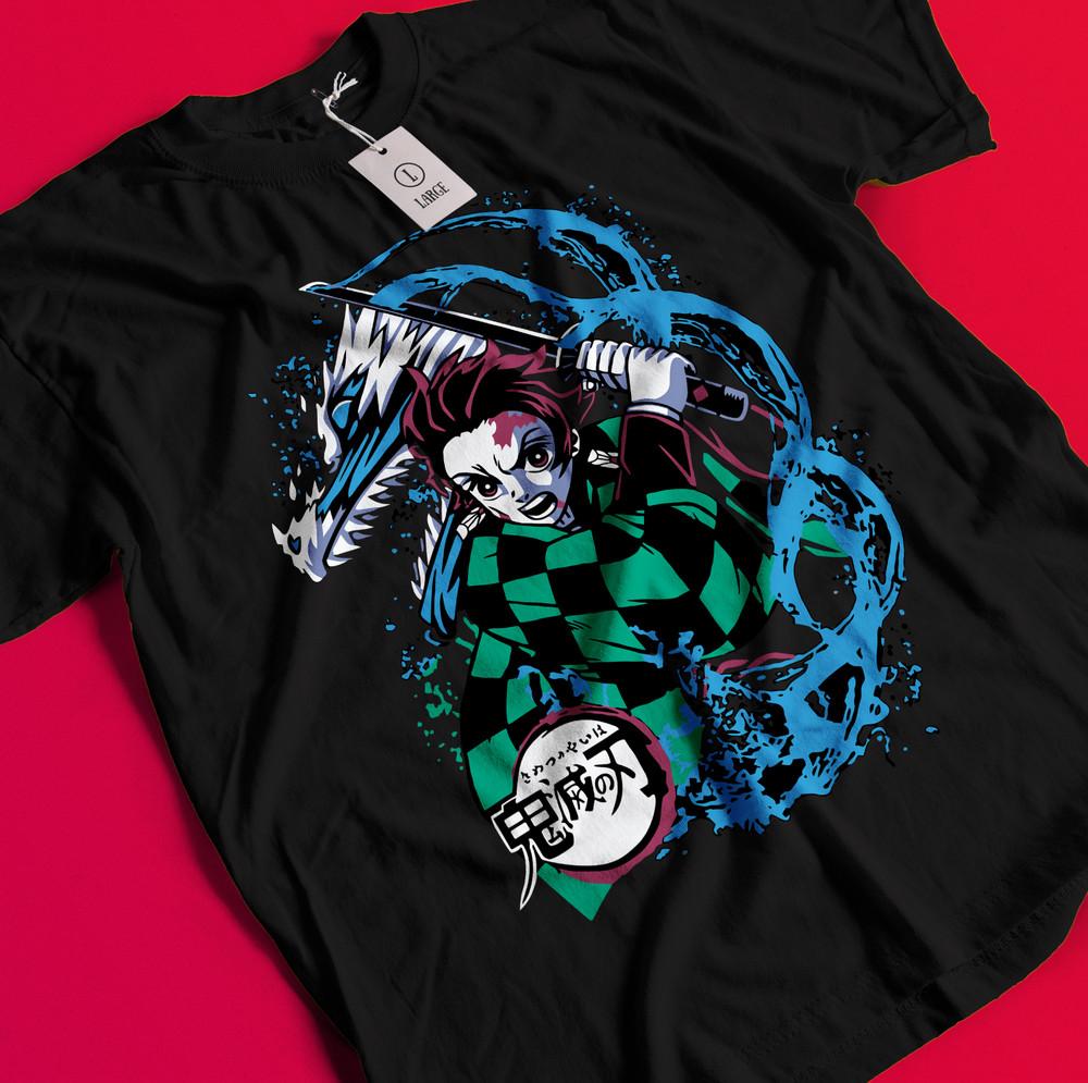 

Demon Slayer Shirt Tanjiro Tshirt Nezuko T-Shirt Muzan Doma Tee Inosuke Zenitsu BB754 XL