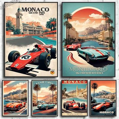 Vintage Motorsport Poster Vintage Rennposter Sammlung Wandkunst Leinwand Malerei Retro Bar Heim Zimmer Dekoration Wandmalerei Geschenke