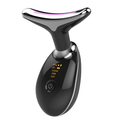 Neck Lifting Massager Colorful Lights Improve Absorption Neck Skin Tightening Device Black