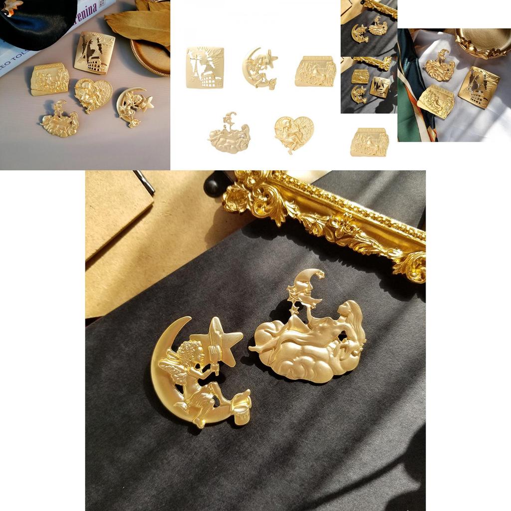 Distinctive Retro Egyptian Cupid Brooch Pin In Durable Alloy Material Ideal For Fashion Enthusiasts