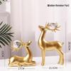JINGRUIXIANG Crystal Ball Couple Deer Ornament