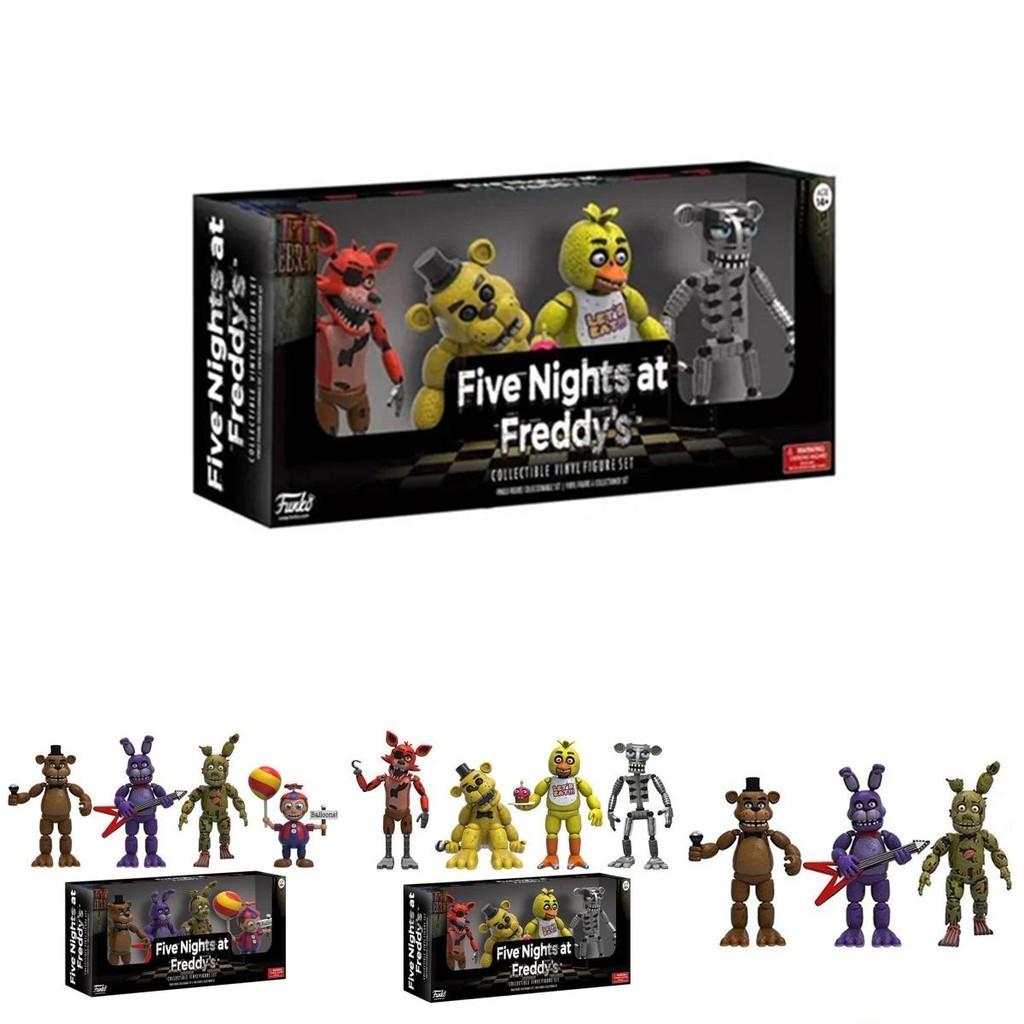 Adorable 4pcs Fnaf Pizza Simulator Action Figures Ideal For Cake Toppers And Ornaments