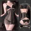 Sexy Underwear Sexy Pure Desire Wind Lace Woven Dream Tulle Perspective Suspender Bow Pleated Skirt