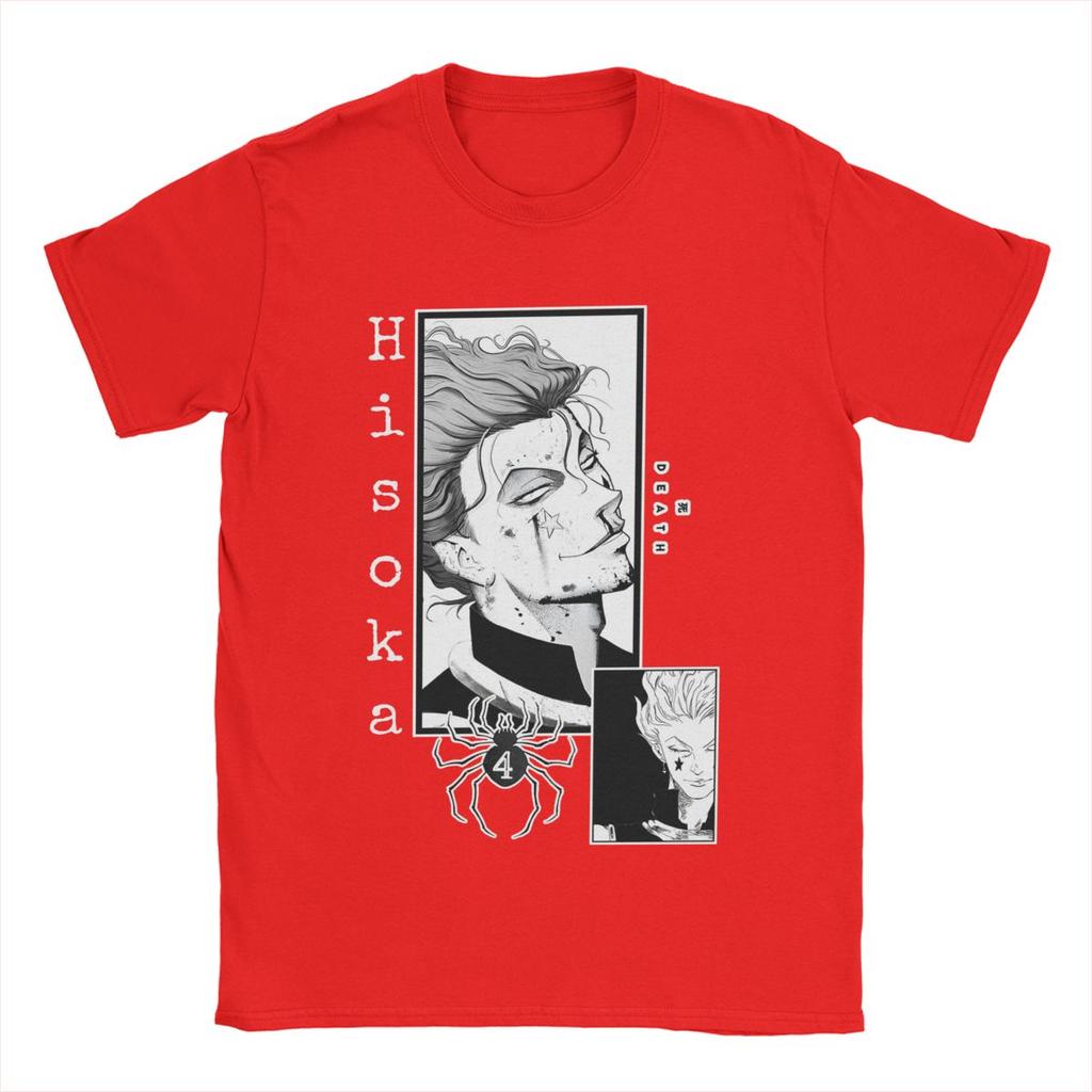 Pánská trička Hisoka HXH Anime Vtipná trička z čisté bavlny Trička s krátkým rukávem Kulatý výstřih Oblečení Dárek