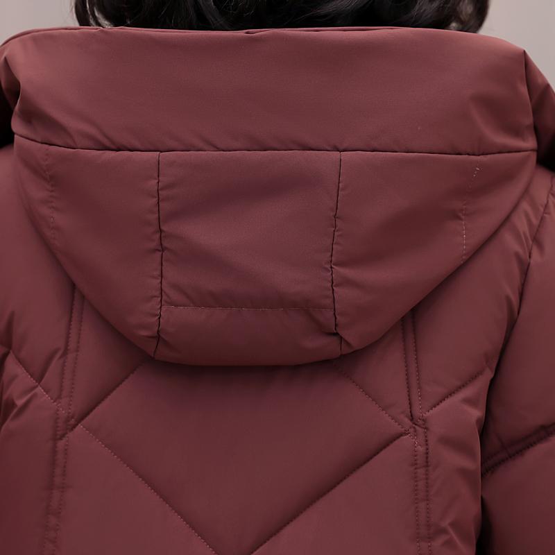 Plus Size XL-5XL Fashion Winter Coat Female Long Parkas Hooded Thick Warm Loose Middle Age Women's Jackets