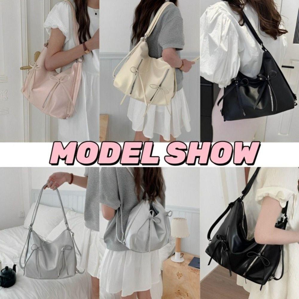 Stylish Bows Armpit Bag Versatile Women's Handbags Trendy Bow Tote Bag Commuting Bag