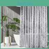 Peva Waterproof Bath Curtain Modern Minimalist Style With 3d Water Cube Pattern For Bathroom Decor