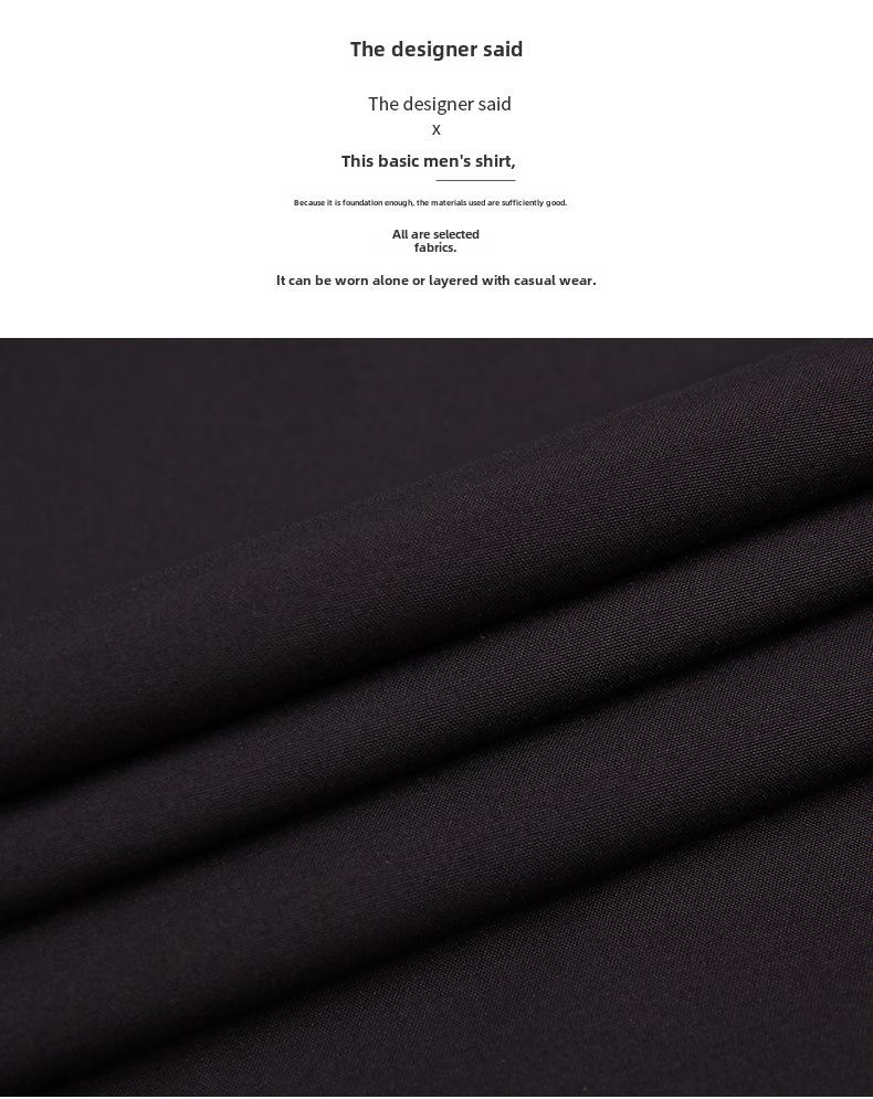 Dongyu Men's Casual Loose Solid Color Short-Sleeve Lapel Shirt for Spring and Summer