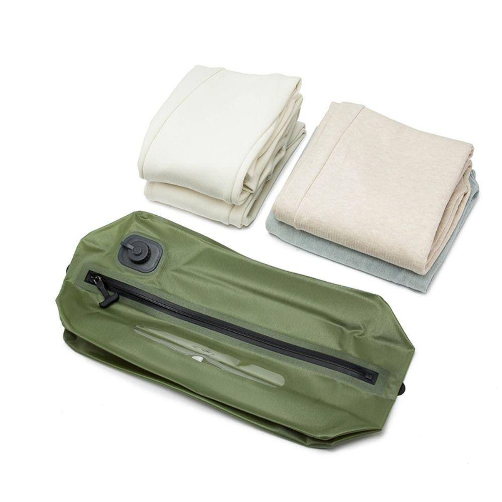 Air Pump Inside Automatic Vacuum Bag Reusable Luggage Vacuum Storage Bag Backpack