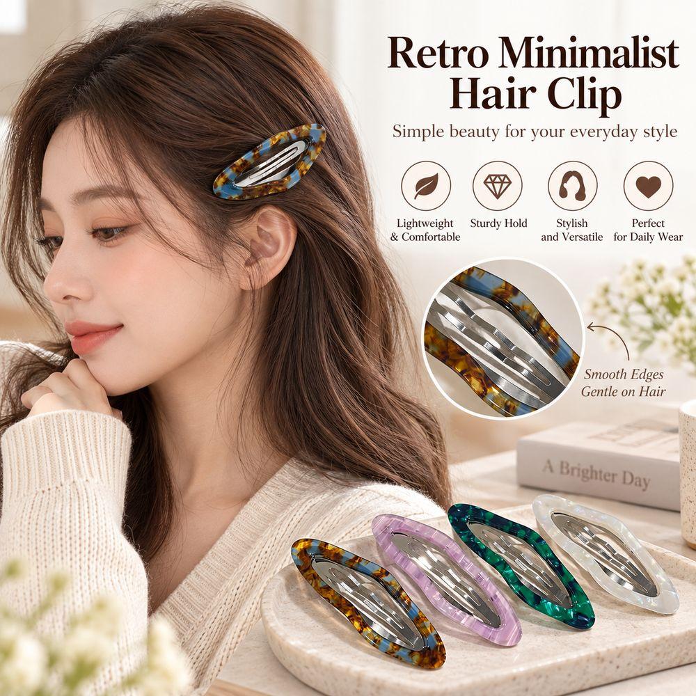 Acetate Hair Clips Metal Clasp Hair Barrettes Fashion Bangs Clips  Bangs Styling